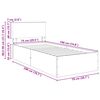 vidaXL Bettrahmen Braun Eichen-Optik 75 x 190 cm Holzwerkstoff