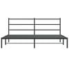 vidaXL Bettgestell mit Kopfteil Metall Schwarz 183x213 cm