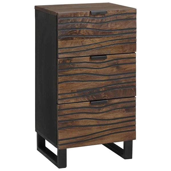 vidaXL Sideboard Braun 40 x 33 x 75 cm massives Mangoholz
