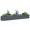 vidaXL Garten-Hochbeet 400 x 80 x 44 cm Verzinkter Stahl Grau