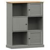 vidaXL B&uuml;cherregal VIGO Grau 90x35x114,5 cm Massivholz Kiefer