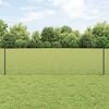 vidaXL Zaun mit Pfosten Grau 0,6 x 25 m Stahl und PVC