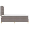 vidaXL LED Boxspringbett mit Matratze Taupe 160 x 200 cm Stoff