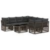 vidaXL Gartensofa-set 9 stk. Grau Poly-Rattan