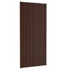 vidaXL Dachpaneel 12 Stk. Braun 100 x 45 cm Verzinkter Stahl