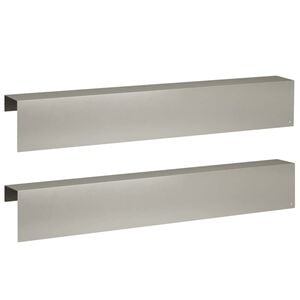 vidaXL Garten-Abdeckprofil 2 stk. 100 x 10 x 15 cm Edelstahl Silber