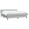 vidaXL Boxspringbett mit Matratzen Hellgrau 180x210 cm Samt