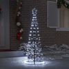 vidaXL LED-Weihnachtsbaum mit 390 LEDs Kaltweiß 250 cm Eisen
