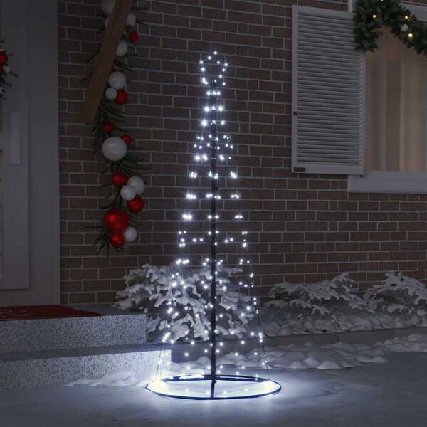 vidaXL LED-Weihnachtsbaum mit 390 LEDs Kaltweiß 250 cm Eisen