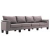 vidaXL Sofa Taupe 4-Sitzer Stoff