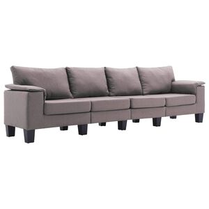 vidaXL Sofa Taupe 4-Sitzer Stoff