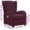 vidaXL Massagesessel Elektrisch Lila Stoff