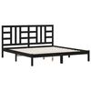 vidaXL Massivholzbett Schwarz 180x200 cm