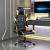 vidaXL Gaming-Stuhl Schwarz und Golden Kunstleder