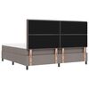vidaXL Boxspringbett mit Matratze Taupe 200 x 200 cm Stoff
