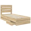vidaXL Bettrahmen Sonoma-Eiche 90 x 190 cm Ingenieurs Holz