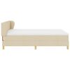 vidaXL Boxspringbett mit Matratze Creme 160 x 200 cm Stoff