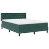 vidaXL Boxspringbett mit Matratze Dunkelgr&uuml;n 190 x 140 cm Samt