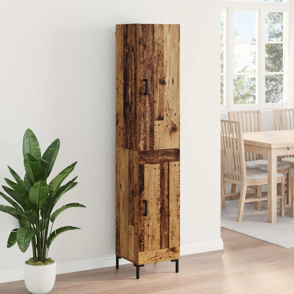 vidaXL Highboard Altholz 69,5 x 34 x 180 cm Holzwerkstoff