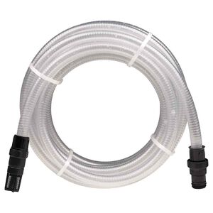 vidaXL Saugschlauch mit PVC-Anschl&uuml;ssen Transparent 1" 10 m PVC