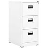 vidaXL Aktenschrank Wei&szlig; 46x62x102,5 cm Stahl