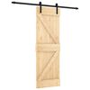vidaXL Schiebet&uuml;r 70 x 210 cm Massivkiefer (Unbehandelt)