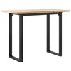 vidaXL Esstisch O-Gestell 100x50x75,5 cm Massivholz Kiefer & Stahl
