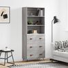vidaXL Highboard Grau Sonoma 69,5x34x180 cm Holzwerkstoff