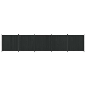 vidaXL Zaunelement 5 stk. 880 x 186,5 cm WPC und Aluminium Schwarz