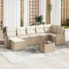 vidaXL Garten-Sofa-Set 8 pcs Beige Poly Rattan