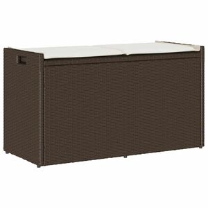vidaXL Outdoor-Sitzbank mit Stauraum und Kissen Braun 100 cm