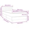 vidaXL Boxspringbett mit Matratze Rosa 100x220 cm Samt