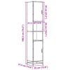 vidaXL Badschrank R&auml;uchereiche 35x37,5x188,5 cm Holzwerkstoff Metall