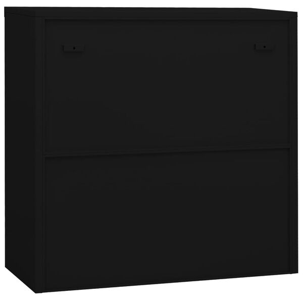 vidaXL B&uuml;roschrank Schwarz 90x40x90 cm Stahl