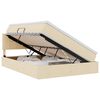vidaXL Aufbewahrungsbett mit Matratze Creme 140 x 190 cm Samt
