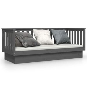vidaXL Tagesbett Grau 75x190 cm Massivholz Kiefer