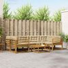 vidaXL Outdoor-Sofagarnitur mit Kissen 7 pcs Natur und Beige