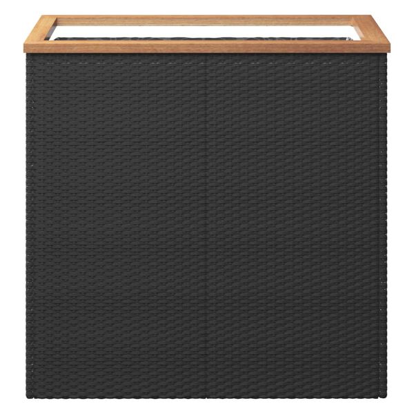 vidaXL Pflanzk&uuml;bel Schwarz 80x40x80 cm Poly Rattan