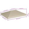 vidaXL Pavillondach 310 g/m² 4×3 m Beige