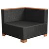 vidaXL 10-tlg. Garten-Lounge-Set mit Auflagen Poly Rattan Schwarz