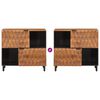 vidaXL Sideboard mit Speicher Akazienbraune Oberfl&auml;che 80 x 33 x 75 cm