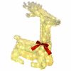 vidaXL 3D Weihnachtsrentier LOVIISA 140 LEDs Warmes Wei&szlig;