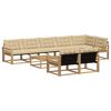 vidaXL Outdoor-Sofagarnitur 9 stk. Wei&szlig; und Beige