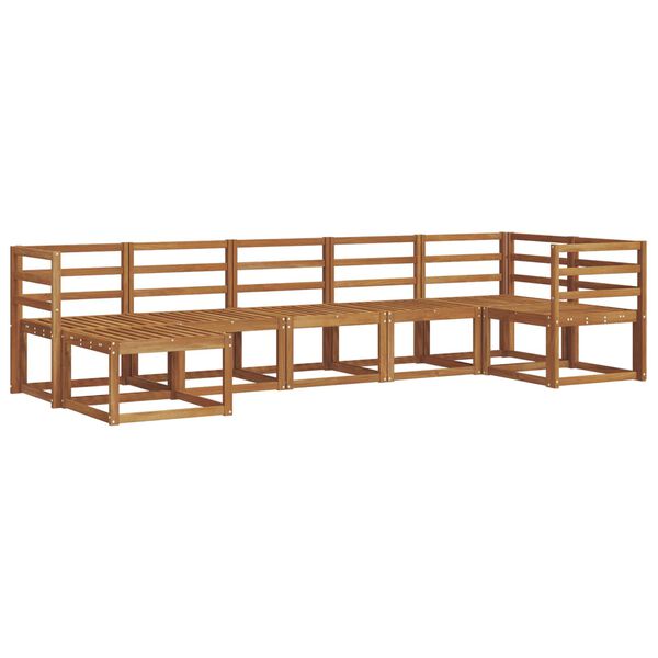 vidaXL Outdoor-Sofagarnitur 7 pcs Natur Massivholz Akazie