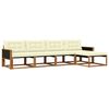 vidaXL Outdoor-Sofagarnitur mit Kissen 5 pcs Natur und Creme