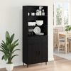 vidaXL Highboard Schwarz Eichen-Optik 69,5 x 34 x 180 cm