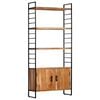 vidaXL B&uuml;cherregal 4 Ebenen 80x30x180 cm Massivholz Akazie