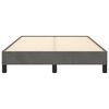 vidaXL Bettgestell ohne Matratze Dunkelgrau 120x190 cm Samt