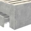 vidaXL Bettrahmen Beton Grau und Silber 75 x 190 cm Holzwerkstoff