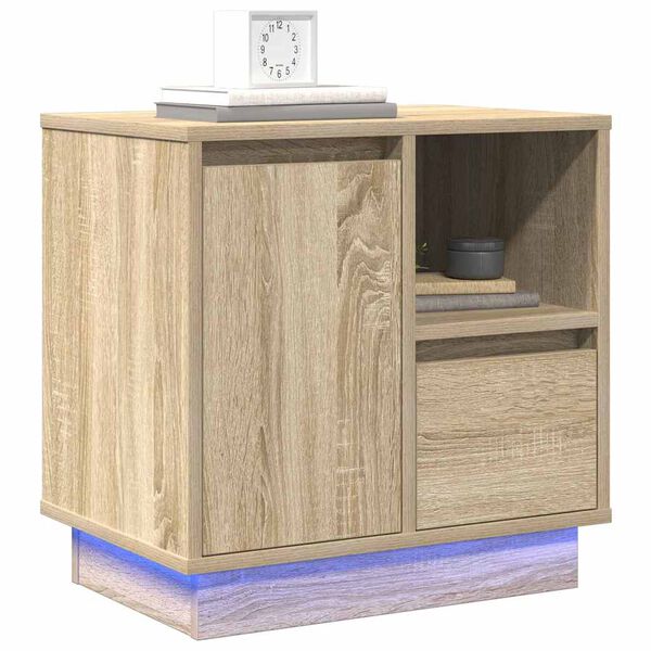 vidaXL Nachttisch Sonoma-Eiche 50 x 34,5 x 50 cm Holzwerkstoff